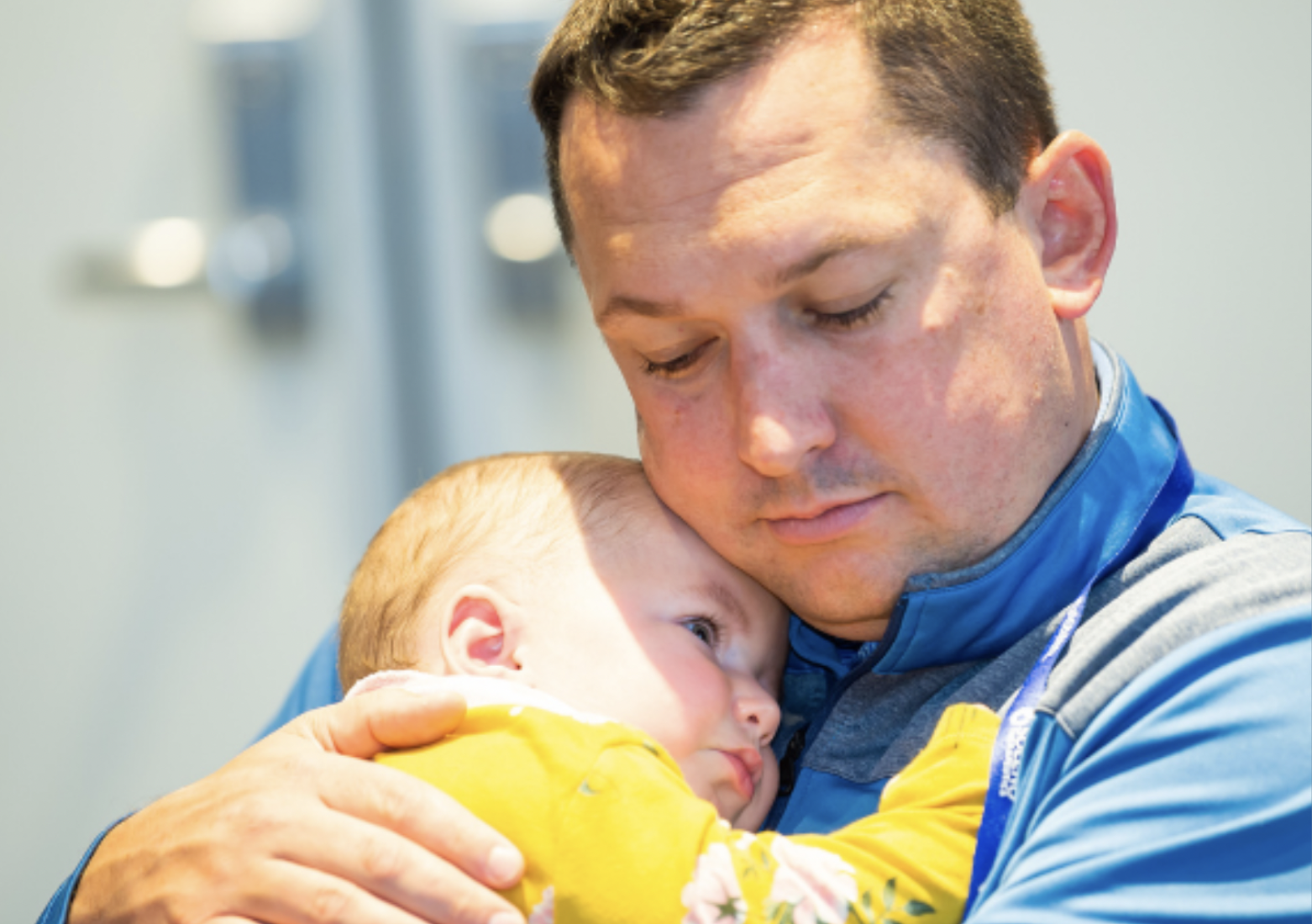 Dad with new baby